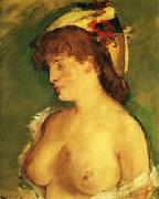 Edouard Manet Blonde Woman with Naked Breasts oil on canvas
